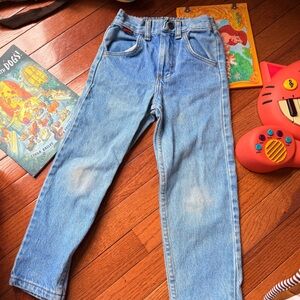 Vintage Rustler Light Blue Kids' Jeans - Classic Denim, *stained knees* 5T Slim